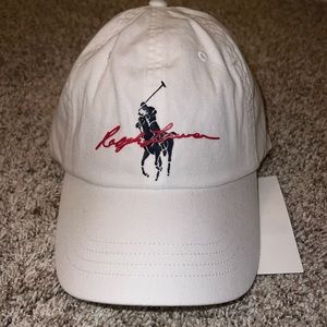 Polo Ralph Lauren Hat Men OS RL Casual Adjustable Baseball Cap Strap white